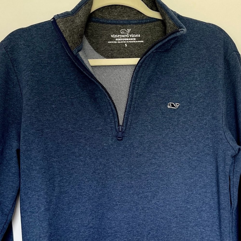 Vineyard Vines Mens heathered blue performance shep shirt size S